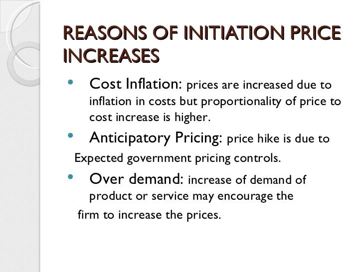 initiation price increase