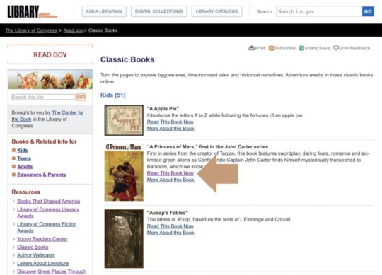 Library of Congress - read books online