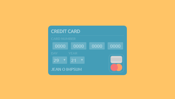 Demo Image: Credit Card Flat Design