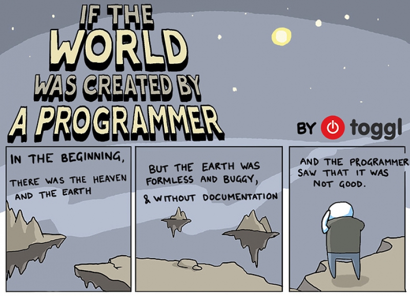 Если бы мир был сотворен программистом. Источник: blog.toggl.com