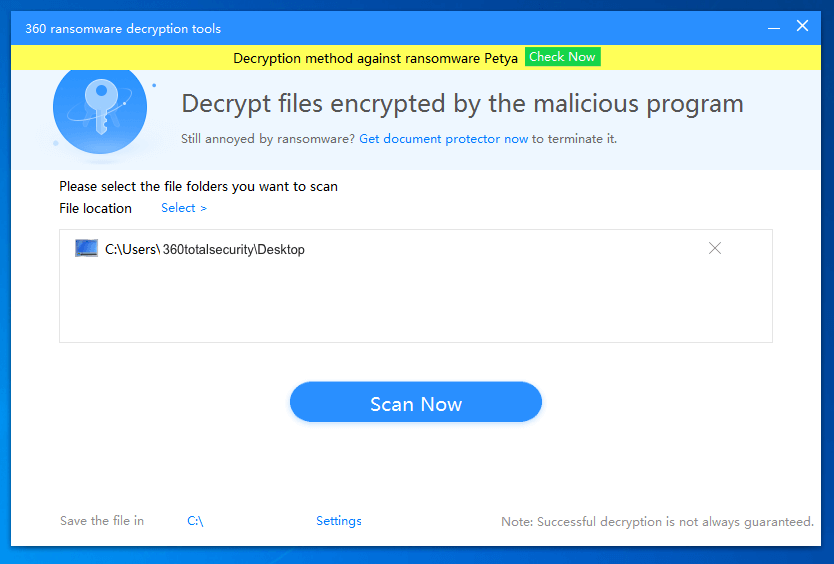 10. Scan the folder where your files are encrypted.