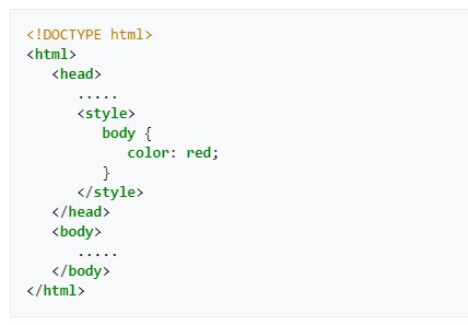 Стили описываются внутри HTML