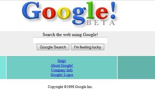 Google в 1998 году